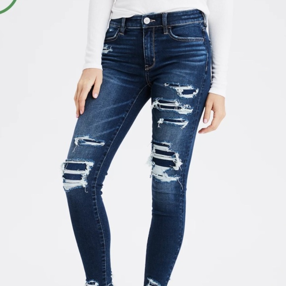 American Eagle Outfitters Hi Rise Crop Jegging Jeans Sz 14